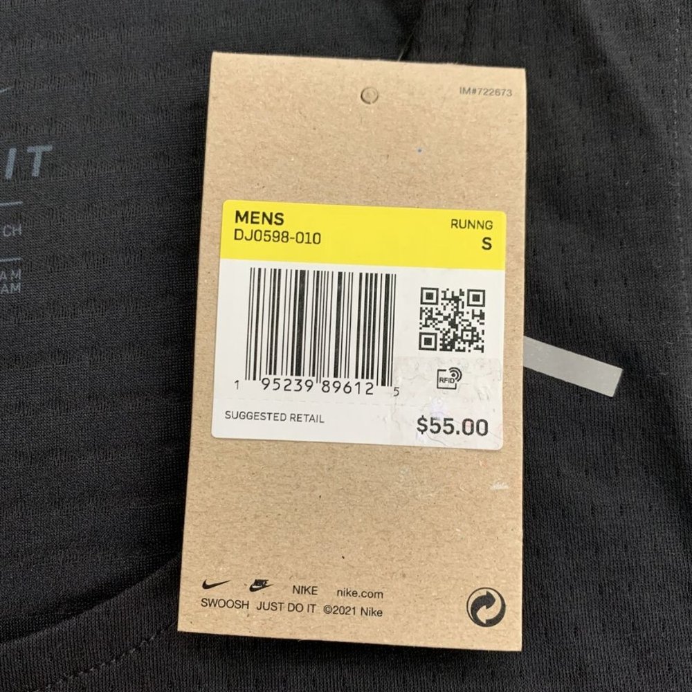 Nike Trail Rise 365 Breathe Running Tank Top Black Laser Crimson red DJ0598-010 - Picture 5 of 10